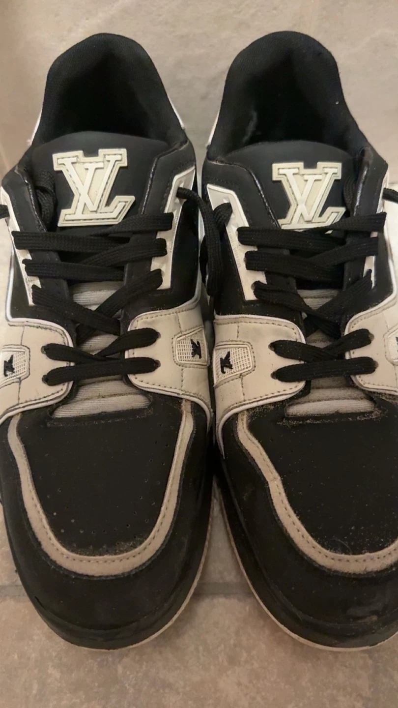 Louis Vuitton Black and White Sneakers #54
