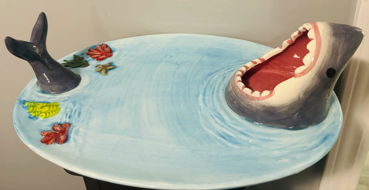Handmade Shark Ceramic Serving Platter - photo 3