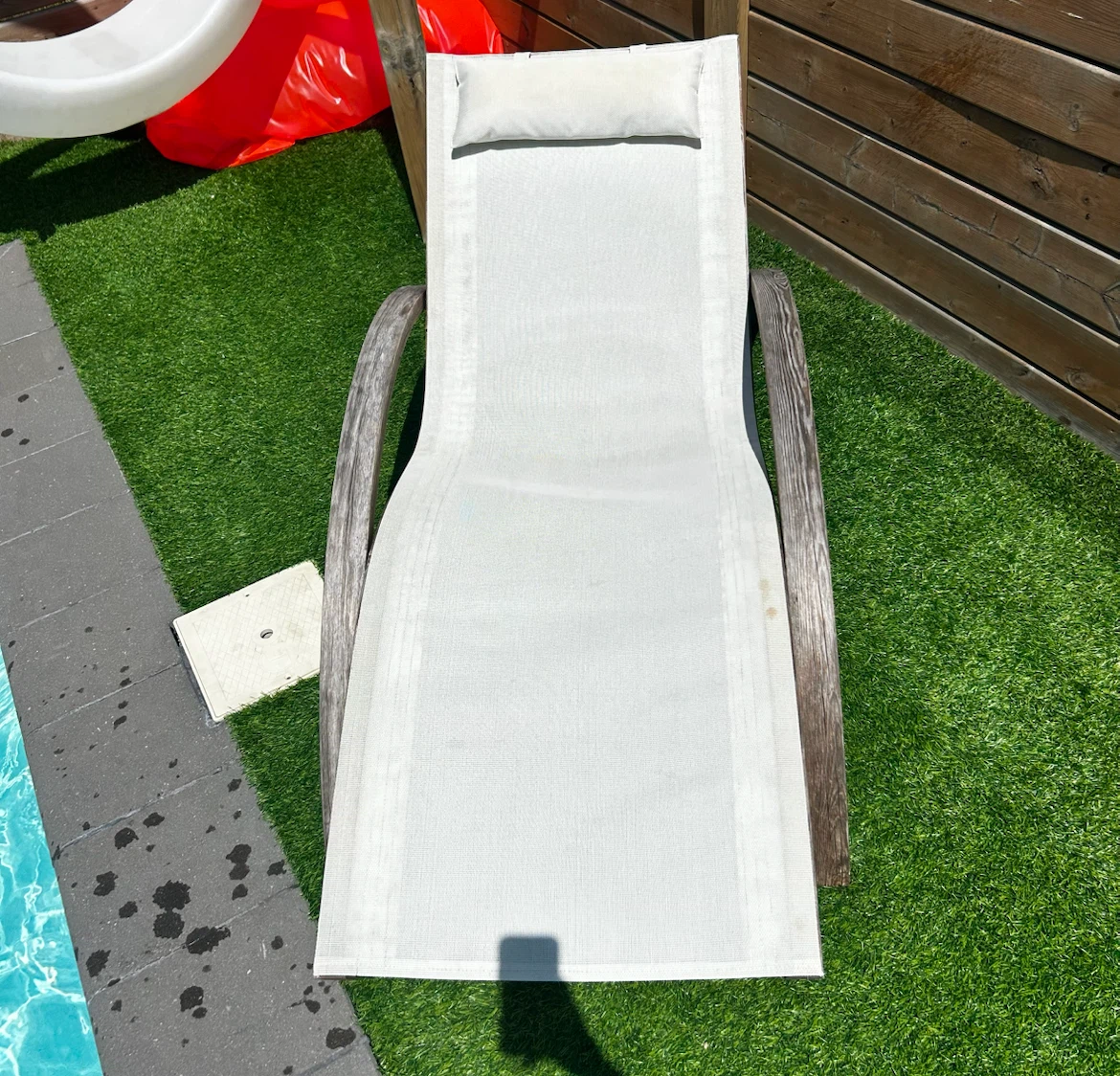 Pair Wooden Lounger Chair with Cushion - photo 2