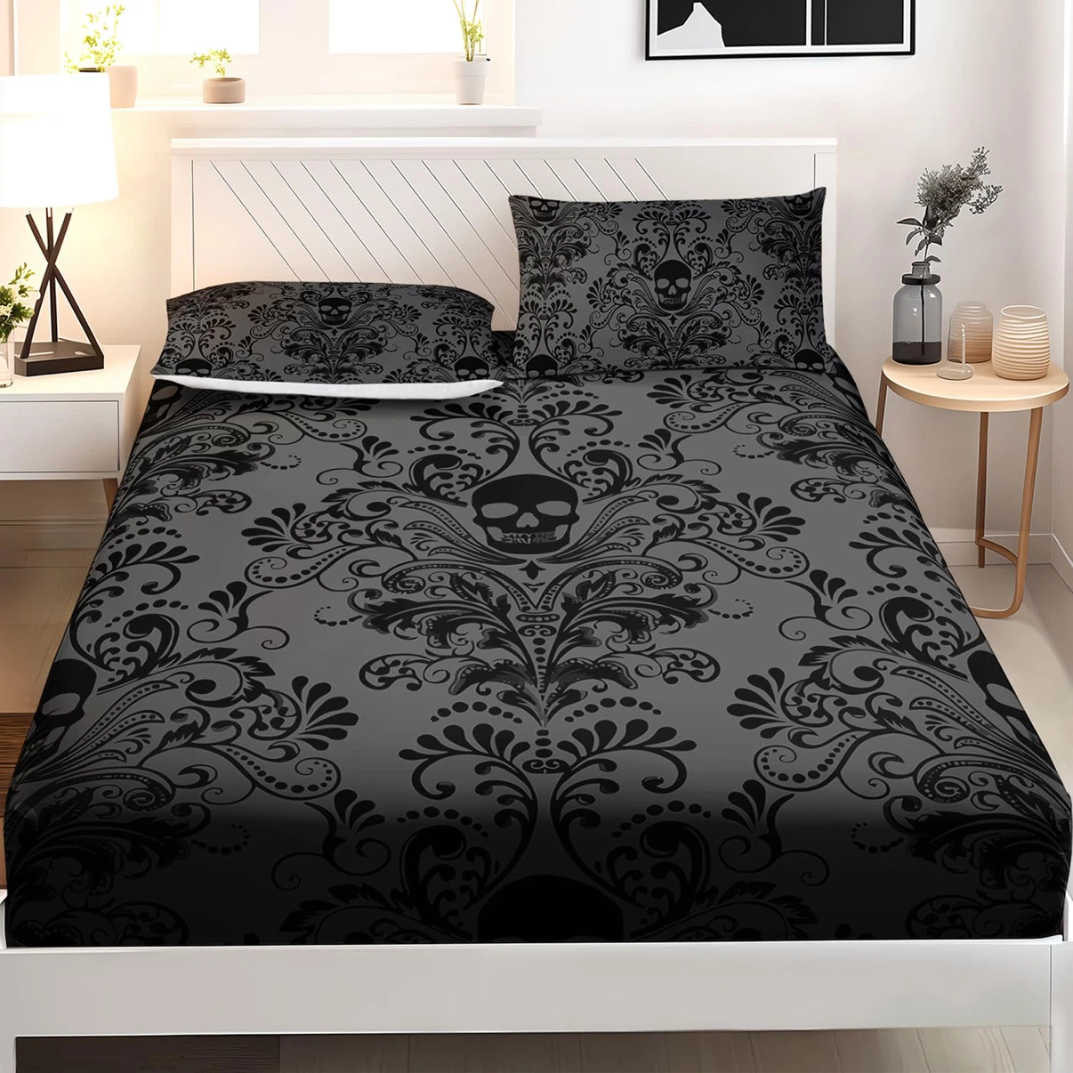 Skull Damask Comforter