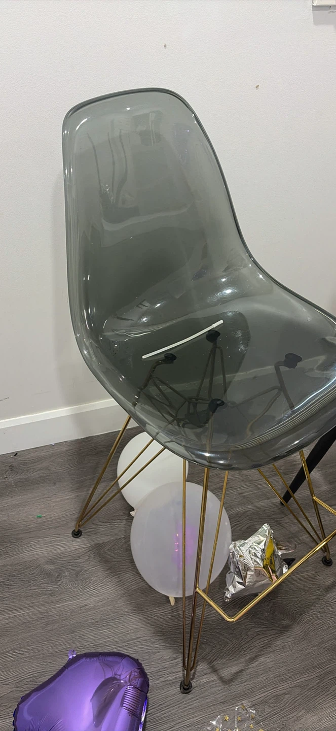 IKEA Black modern shelving unit and chair