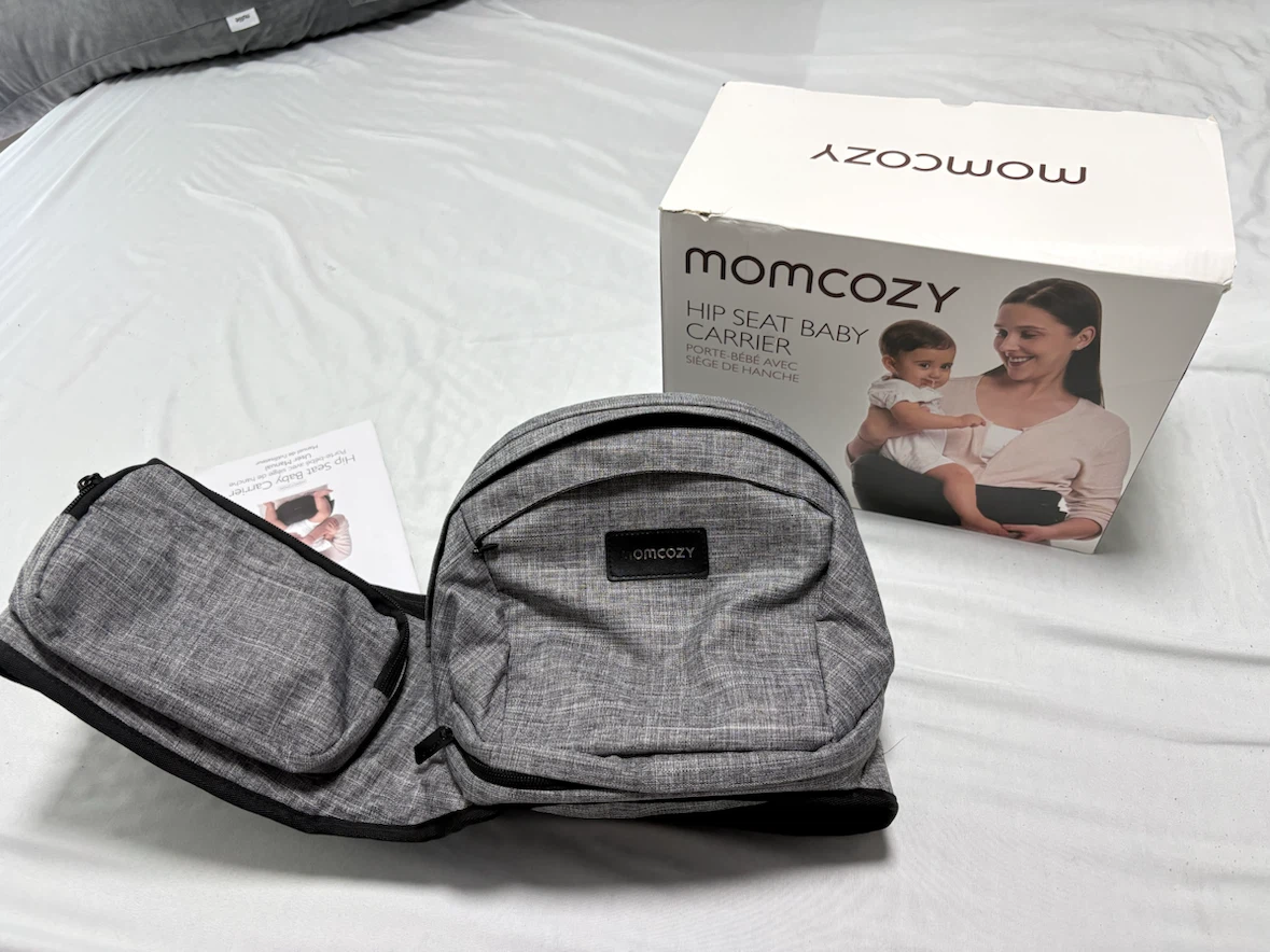 Momcozy Hip Seat Baby Carrier - Grey, Medium - photo 2