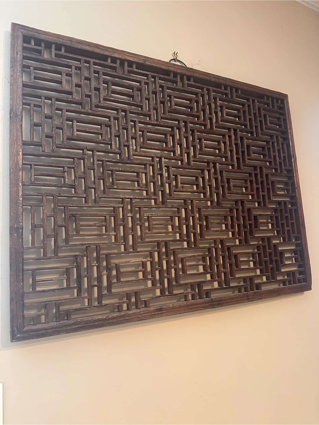 Antique Wooden Lattice Screen