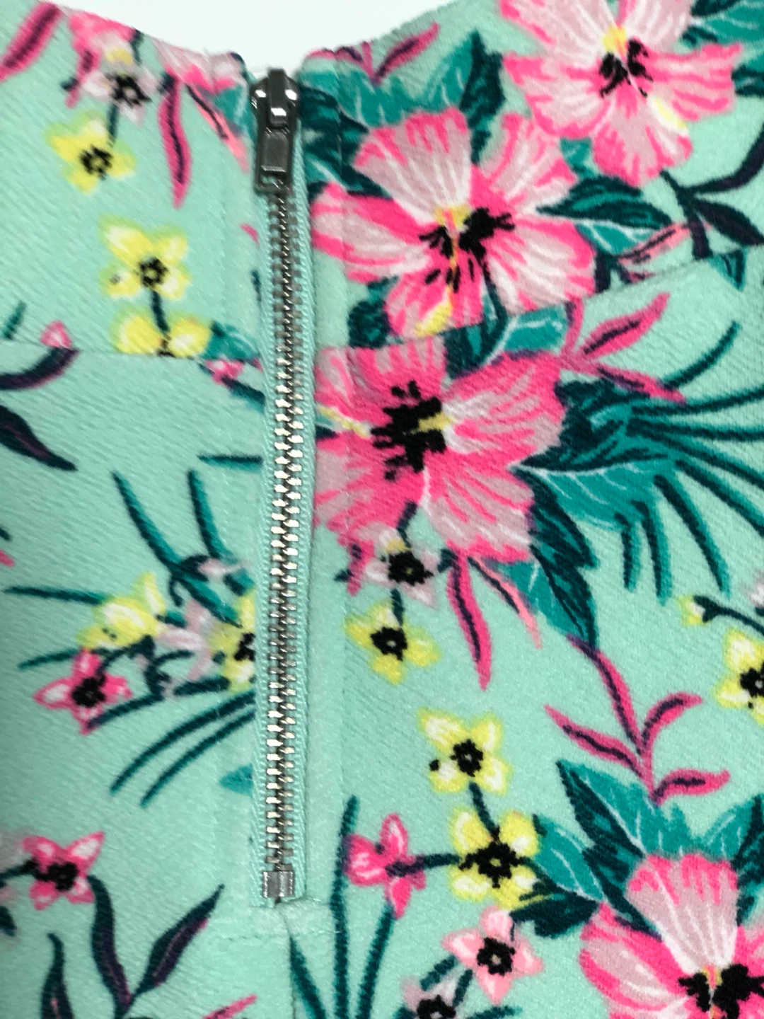 Preowned H&M Floral Mint Skirt Extra Small Zipper Women's - photo 3