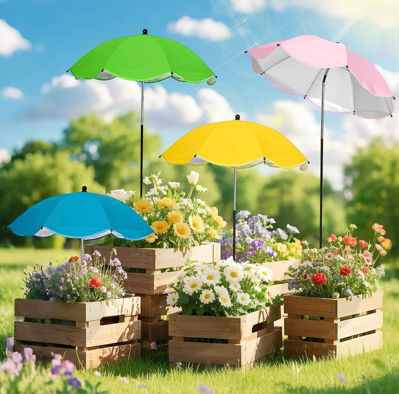 Plant Umbrella -  4 Pack Plant Umbrellas