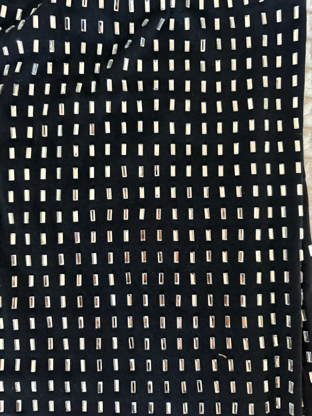 Black Two-Piece Skirt and Tube Top Set with Rhinestones - photo 2