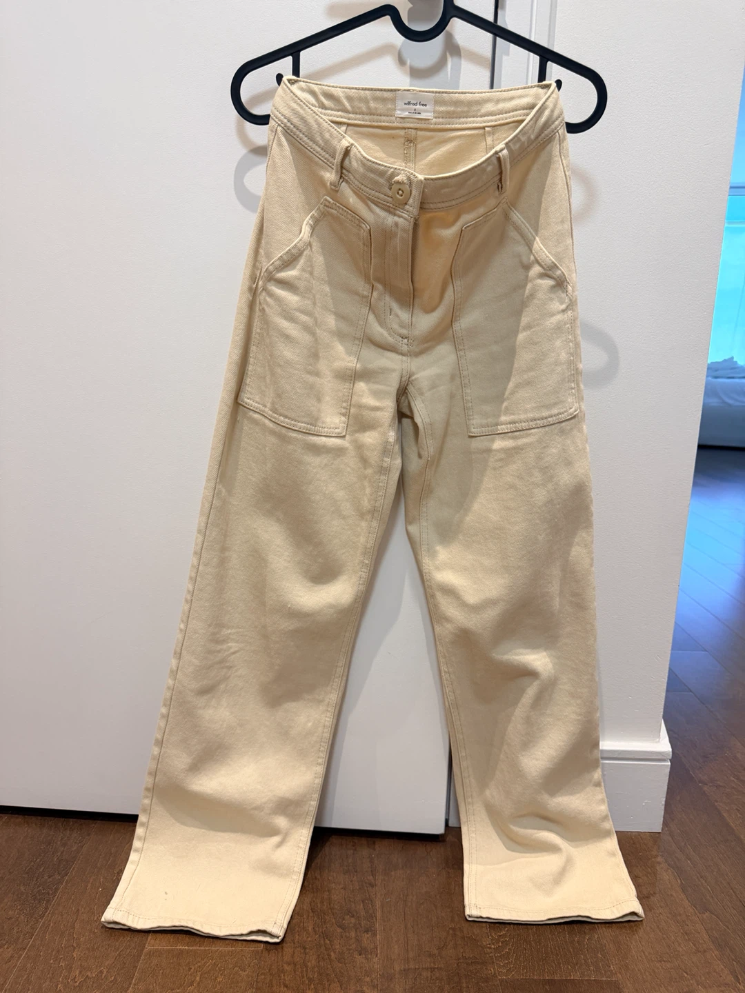 Aritzia Wilfred Free Beige Wide Leg Pants Size 0