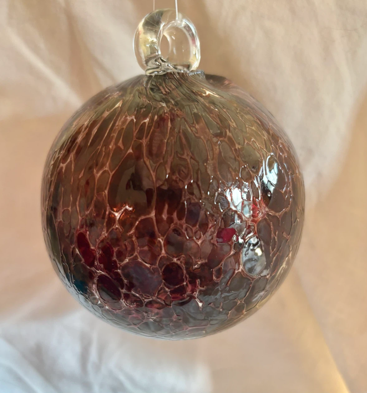 Blown glass friendship ball, witch ball. - photo 3