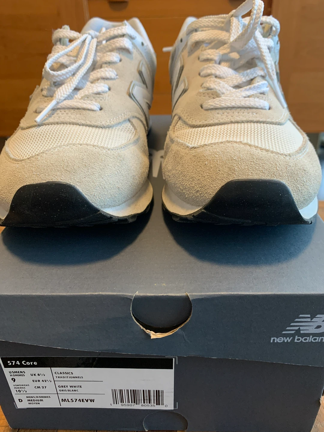 New Balance Men’s ML574EVW Grey/White US 9M