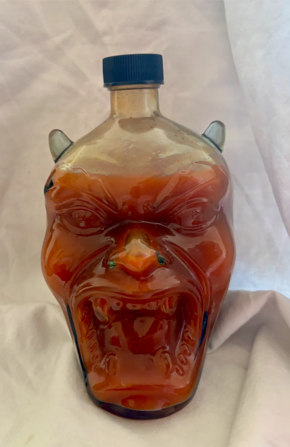 Devil Head Hot Sauce Bottle
