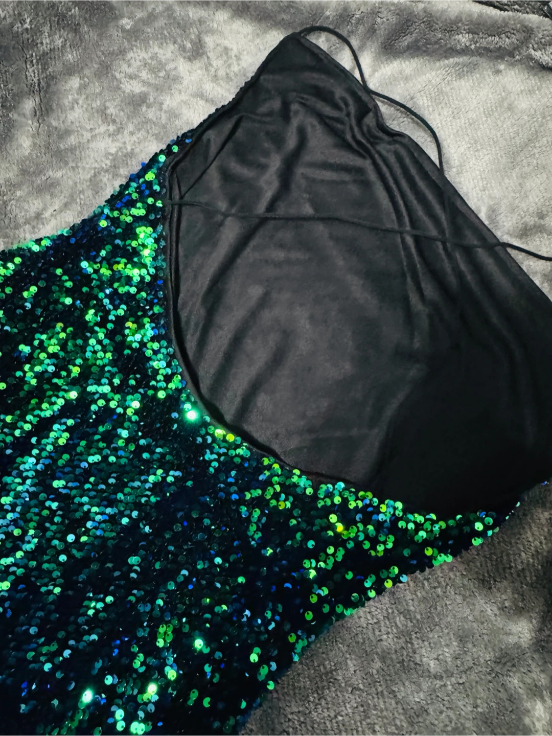Sparkly Green Sequin Mini Dress - photo 3