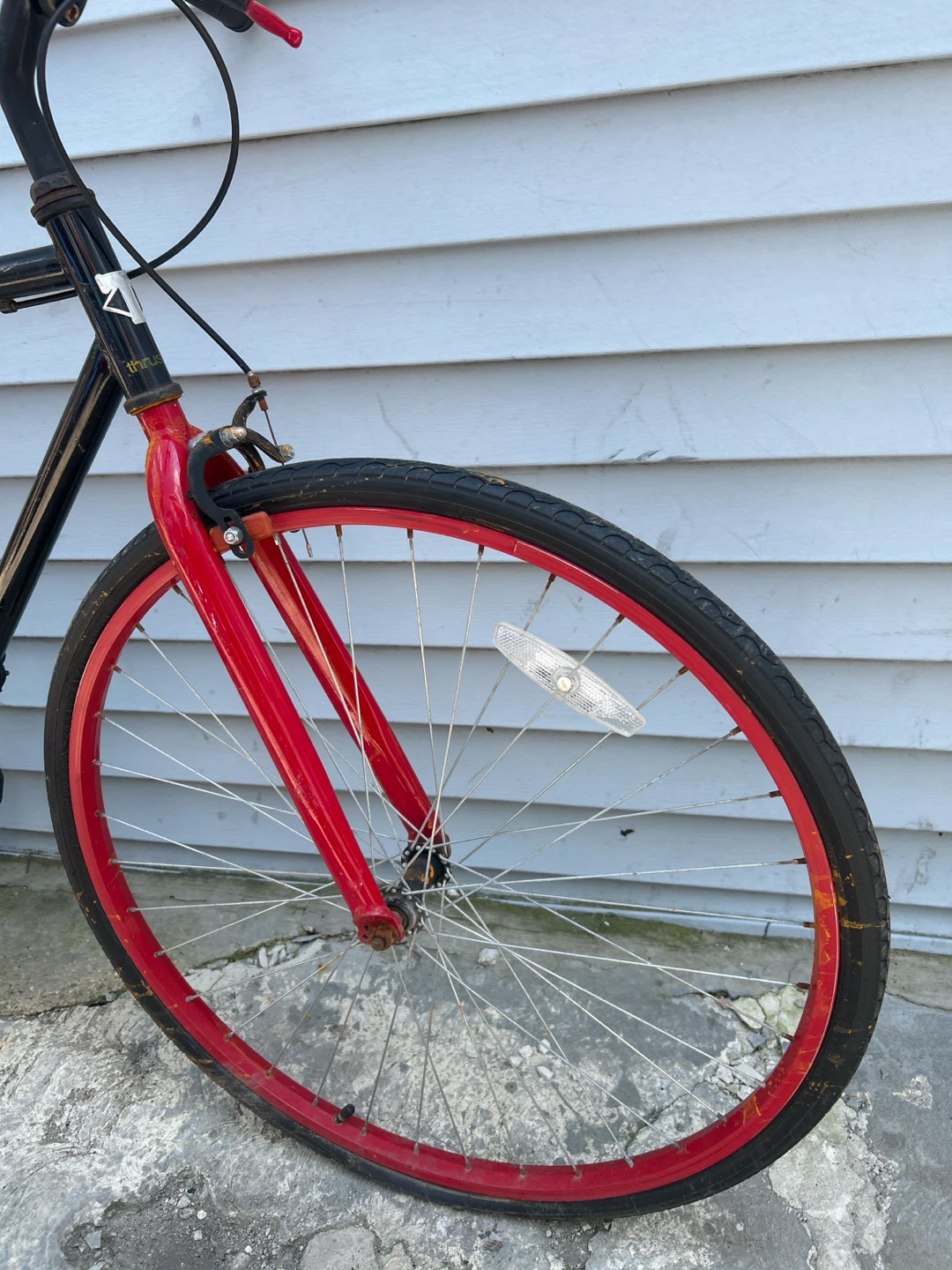 Black Fixie Bike with Yellow and Red Rims - photo 3