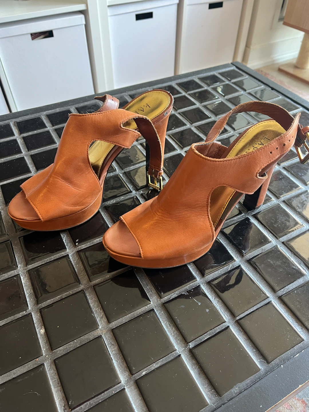 Ralph Lauren slingback heels