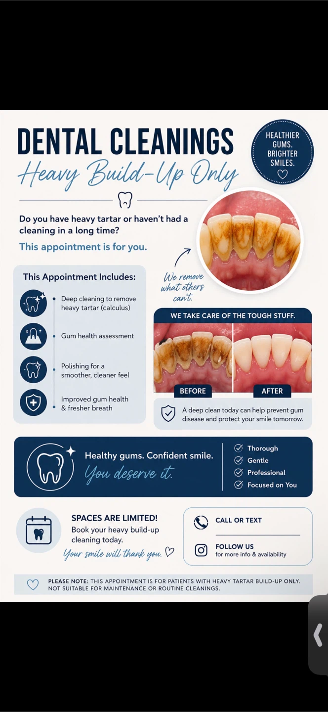 Dental Cleaning Appointment for Heavy Build-Up