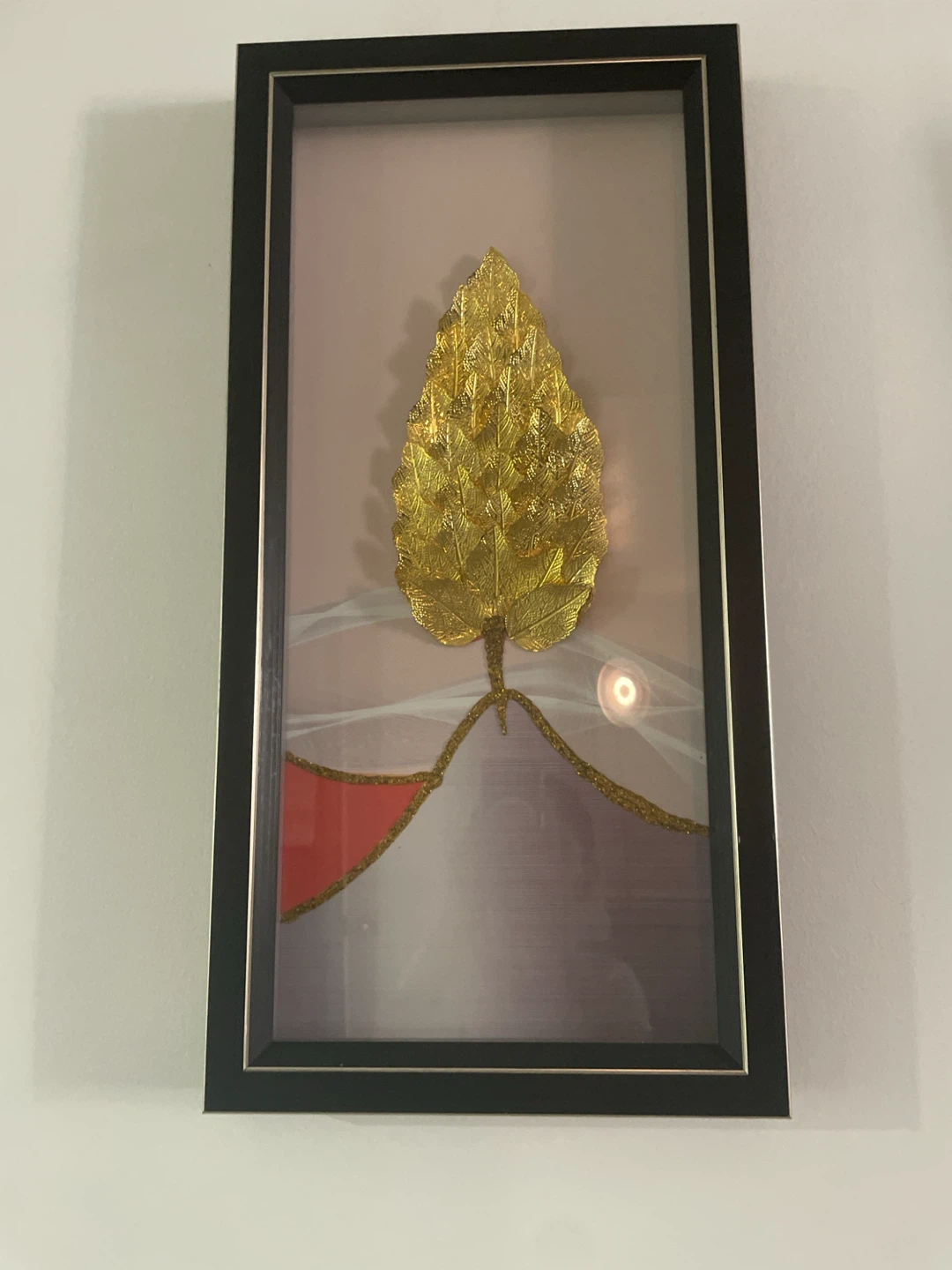 Framed Gold Leaf Wall Art