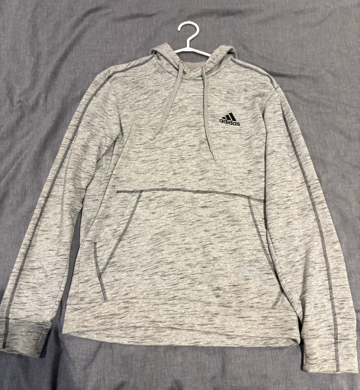 Adidas Grey Heathered Hoodie