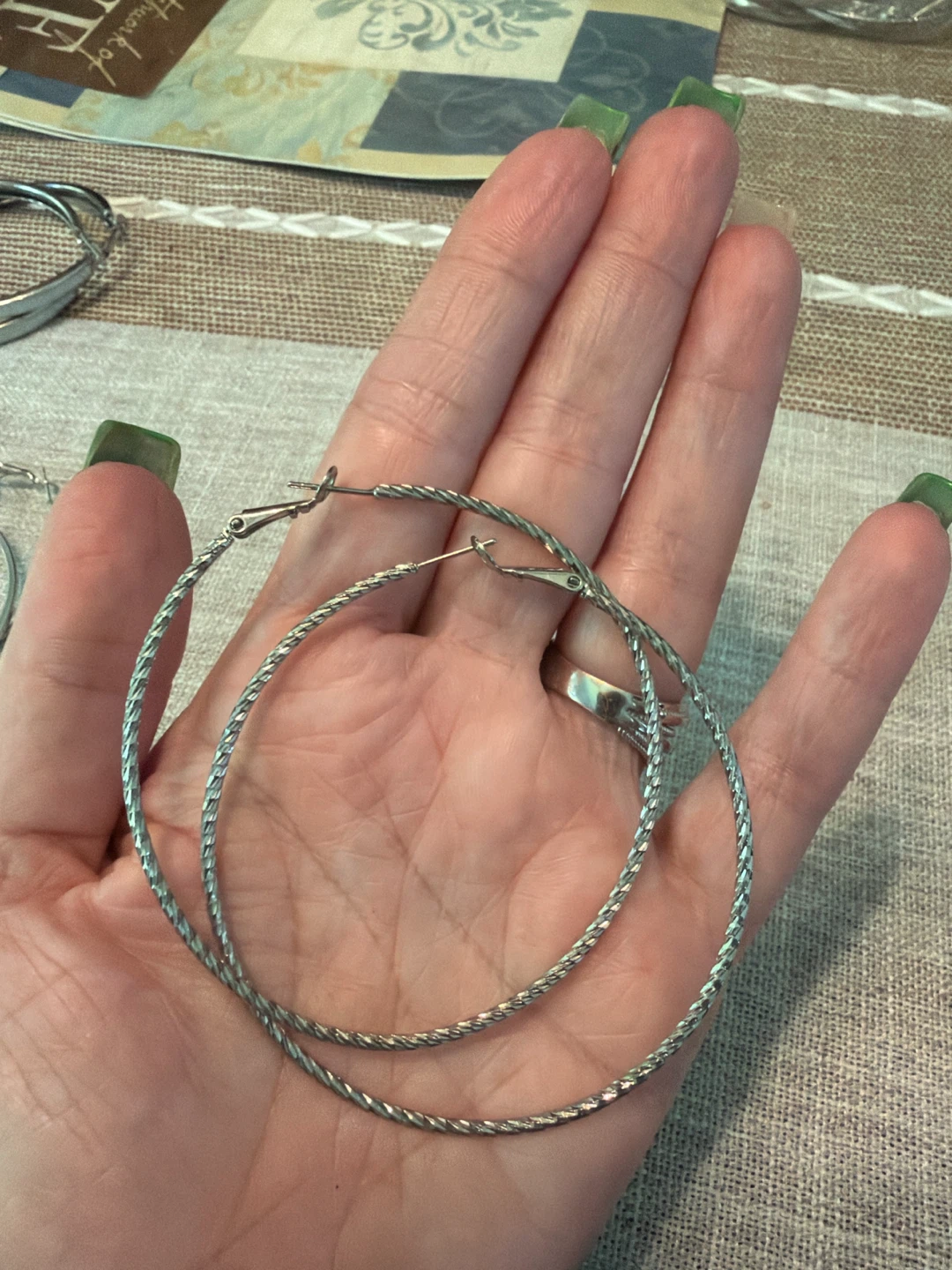 Silver Hoop Earrings Set - photo 5