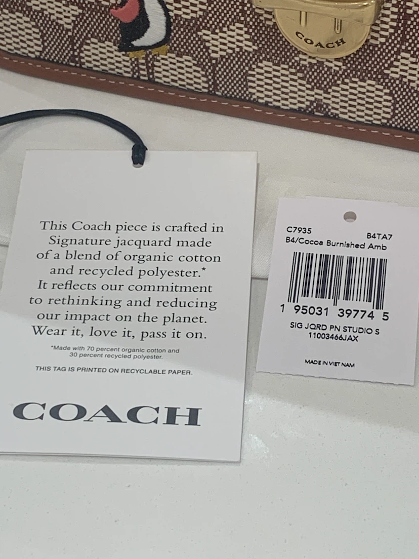 New Coach Penguin Studio Bag 26 In Signature Jacquard - photo 2