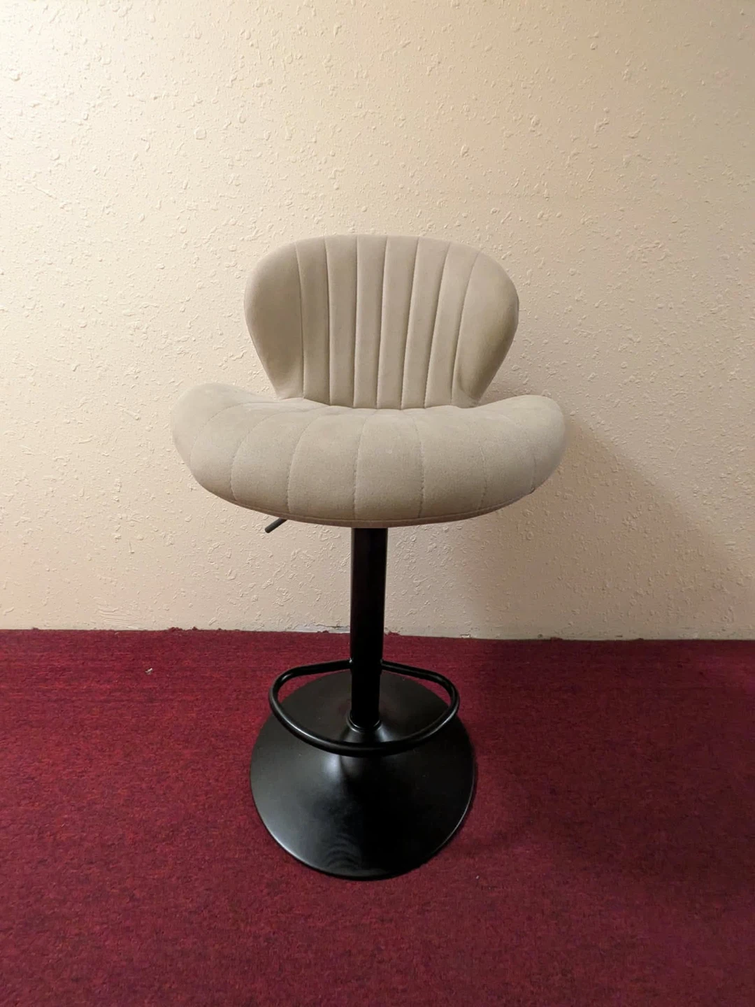 Set of 4 Bar Stools - Beige - photo 3