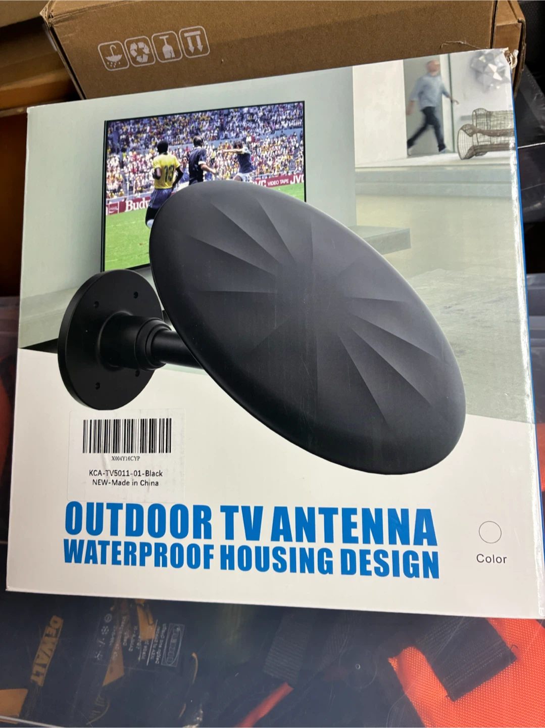 Outdoor TV Antenna - Black - Waterproof Housing
