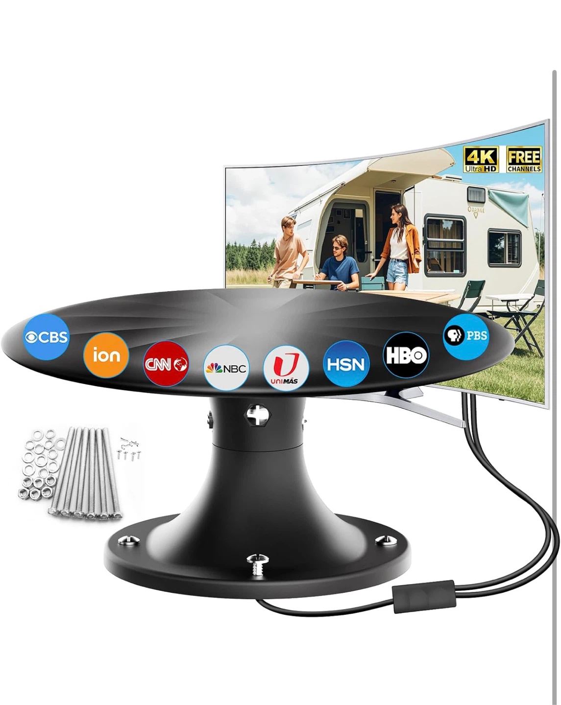 Outdoor TV Antenna - Black - Waterproof Housing - photo 4