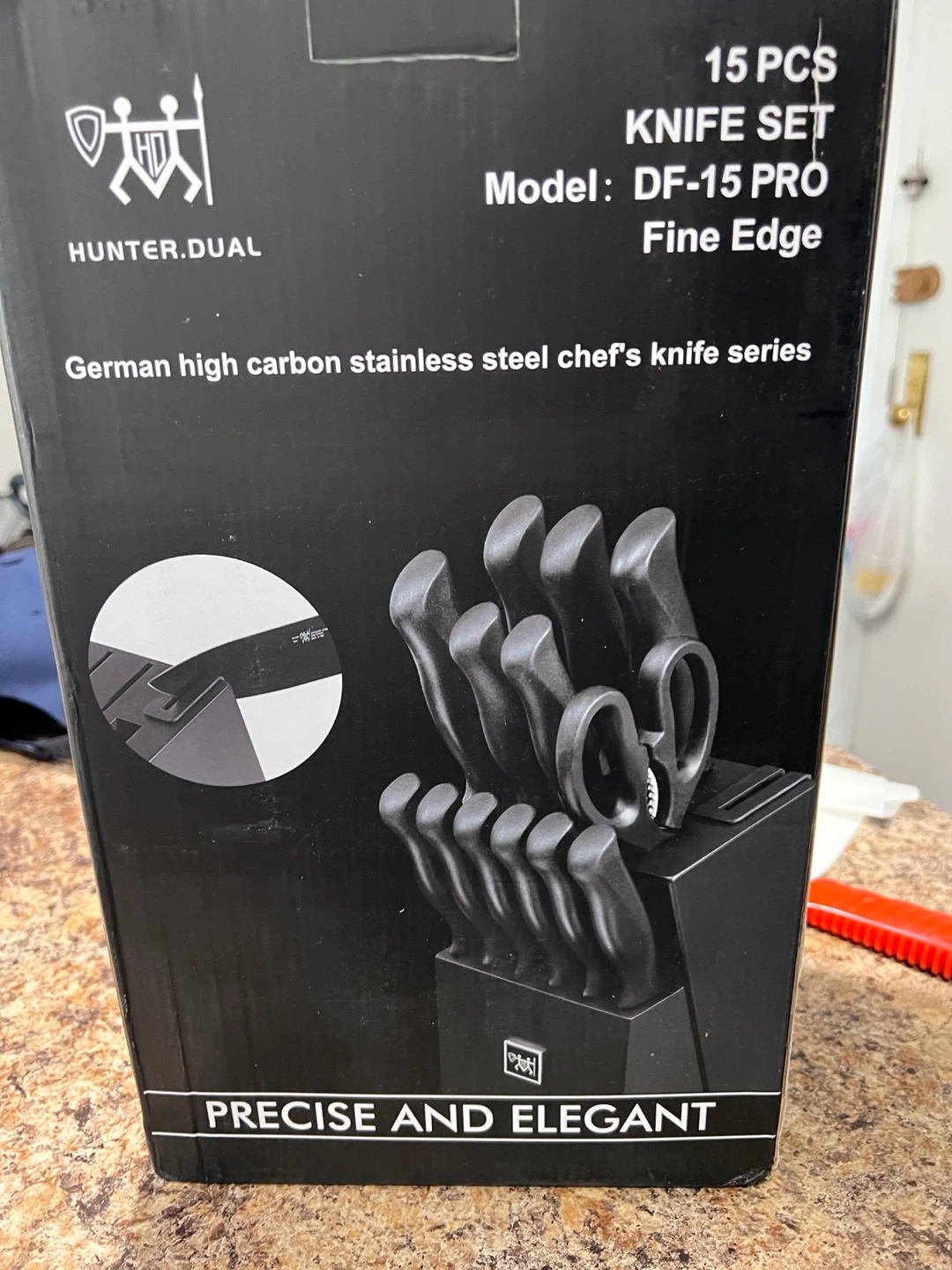 Hunter.Dual 15-Piece Knife Set DF-15 PRO Fine Edge