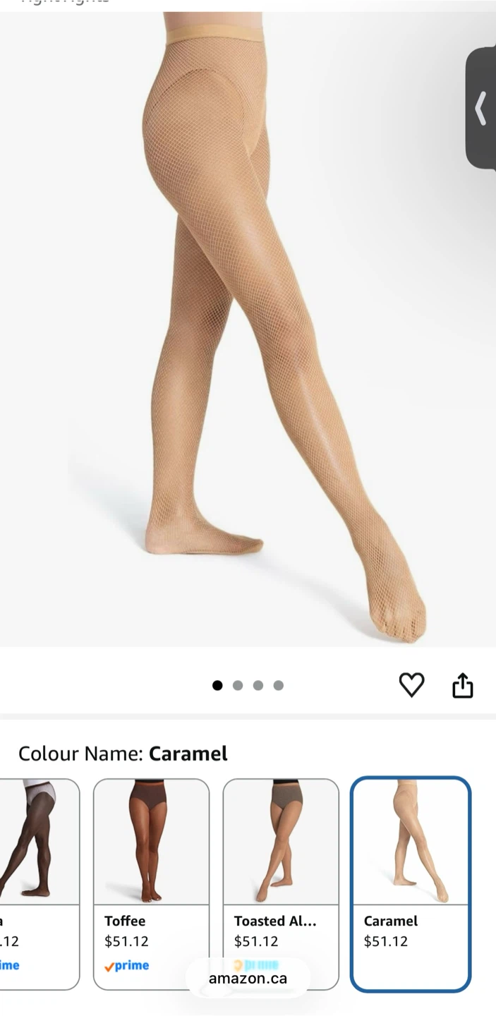 NWT Capezio Fishnet Tights - Caramel - XL - photo 3