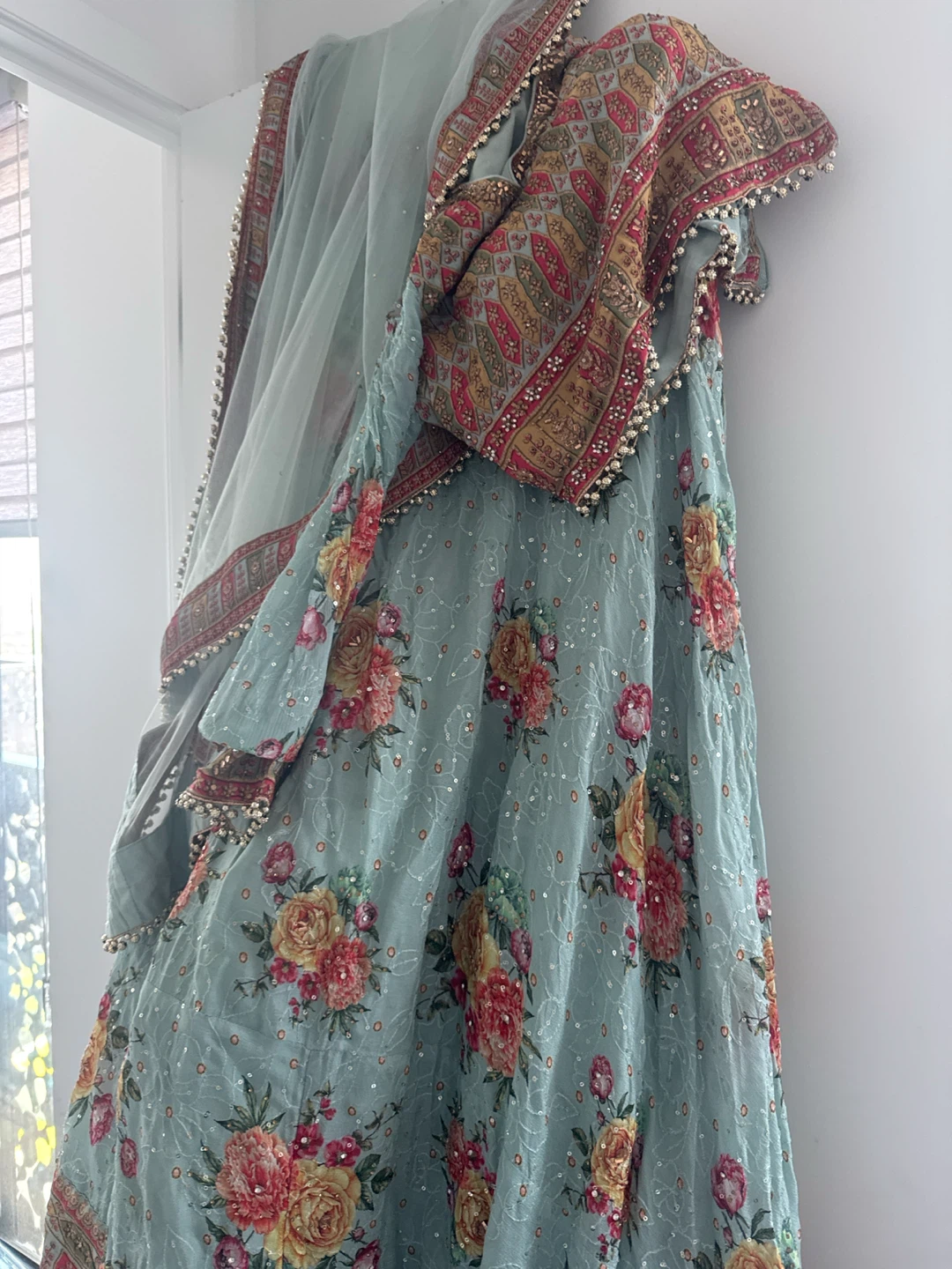 Women's Floral Lehenga Choli Dupatta Set