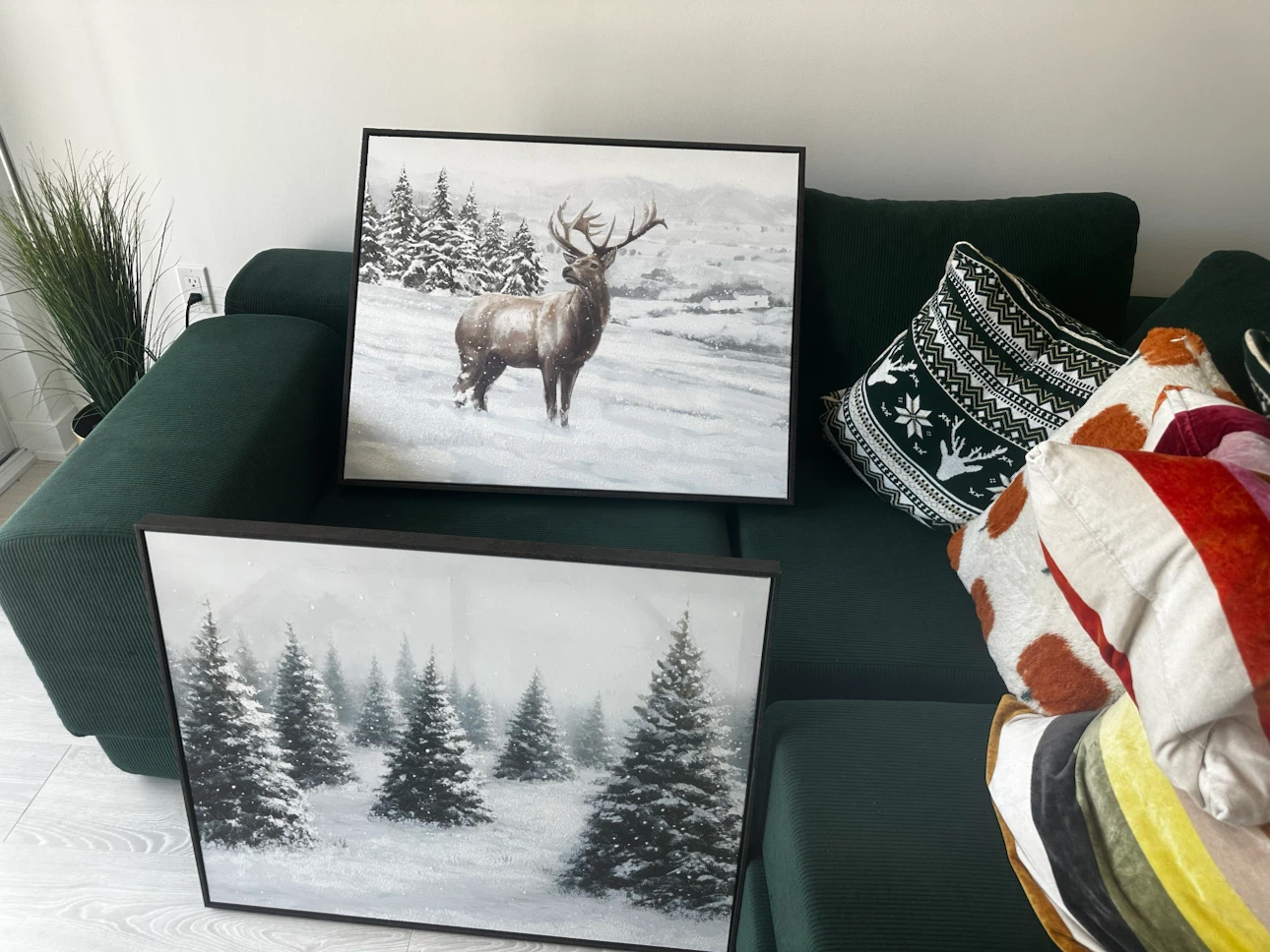 Framed Winter Wall Art - Set of 2