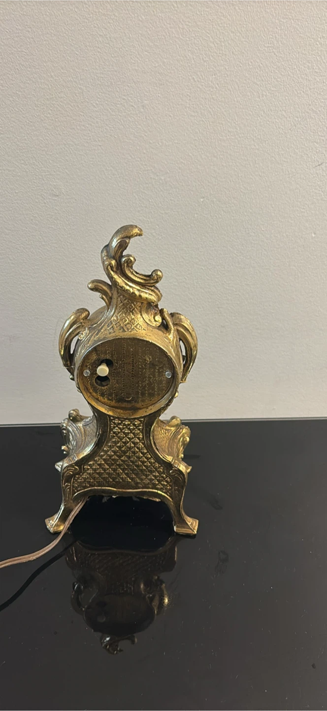 Antique Gold Ornate Mantle Clock - photo 5