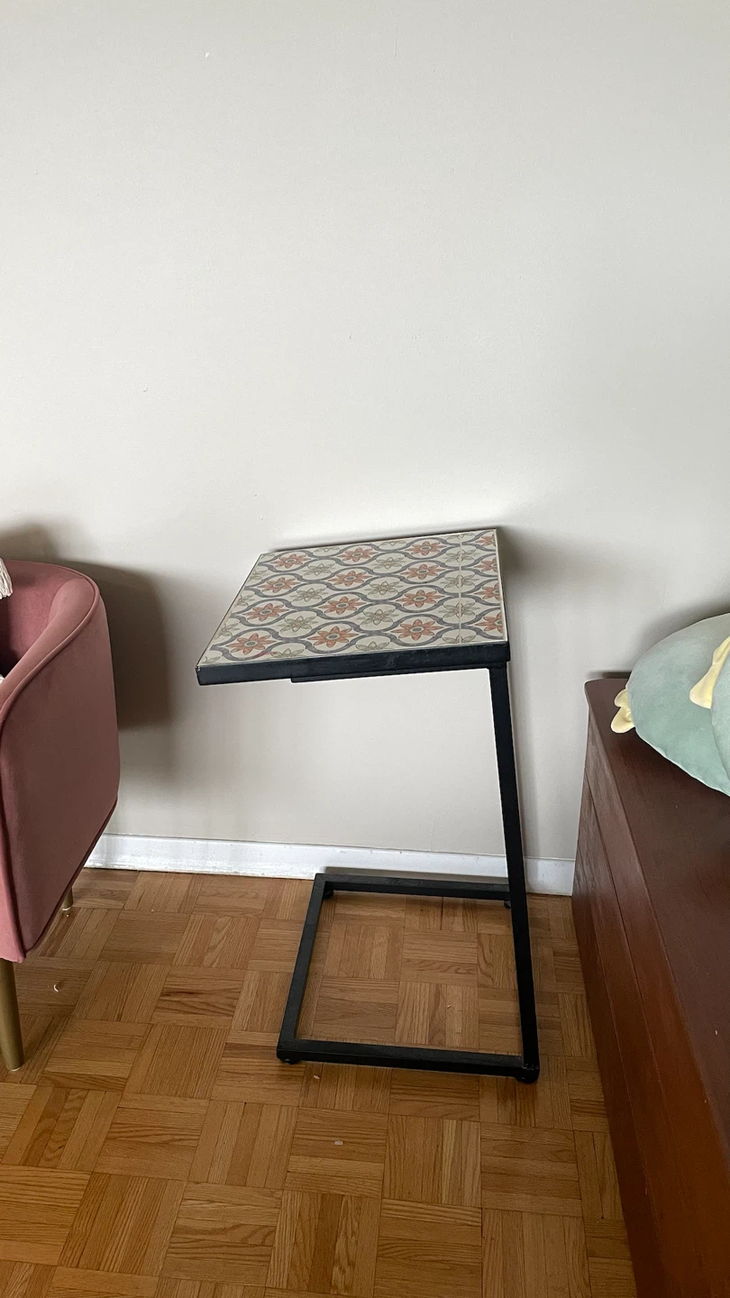 Side Table with Decorative Tile Top - photo 2