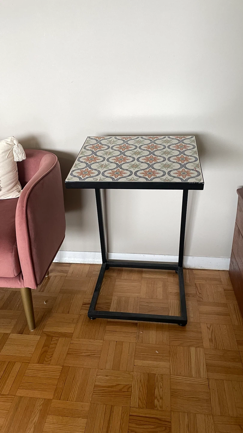 Side Table with Decorative Tile Top - photo 3