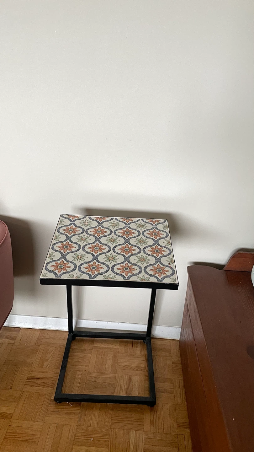 Side Table with Decorative Tile Top - photo 4