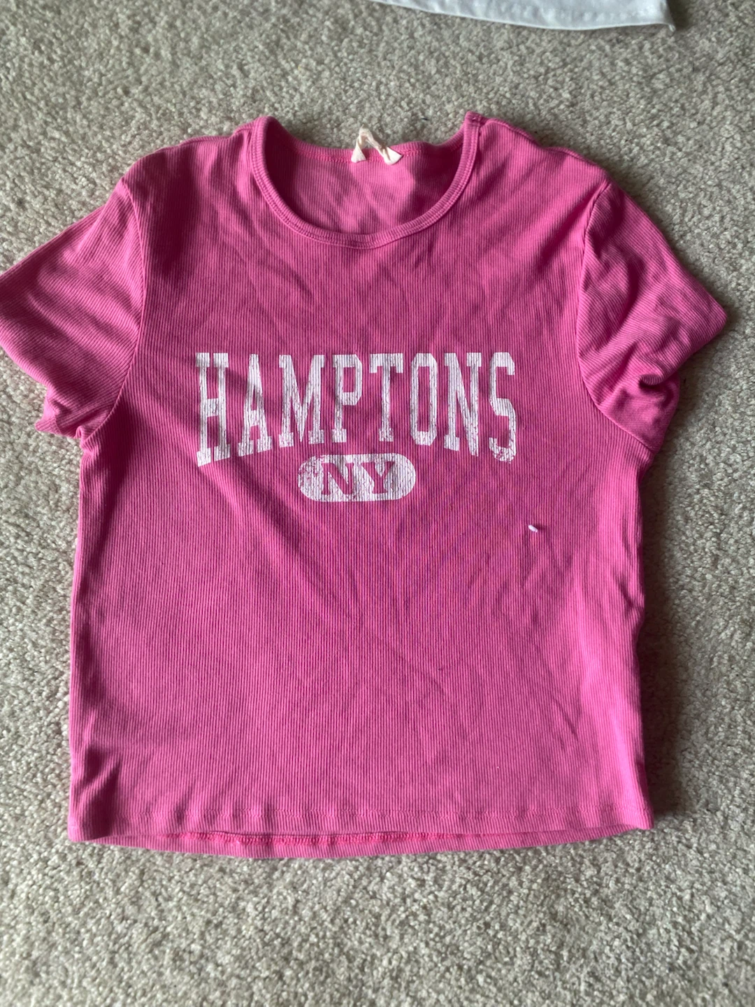 Pink cropped t shirt