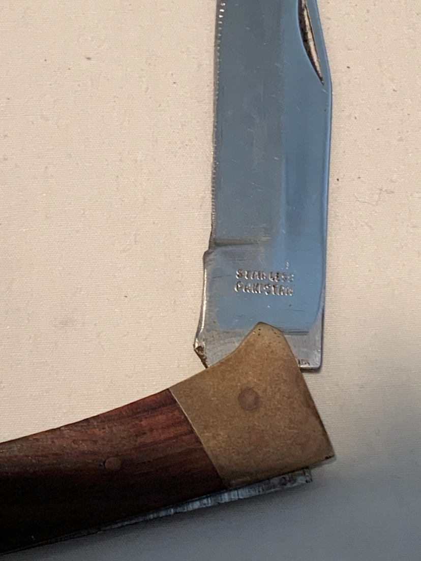 Folding Pocket Knife with Leather Sheath - photo 2