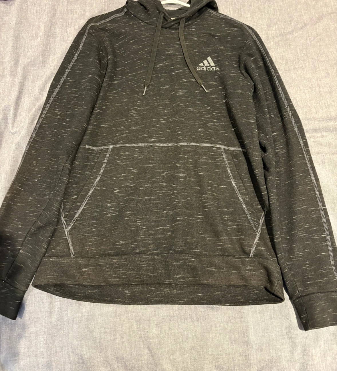 Adidas Black Heathered Hoodie