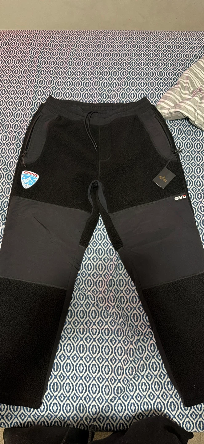 OVO Sherpa Fleece Pants Black
