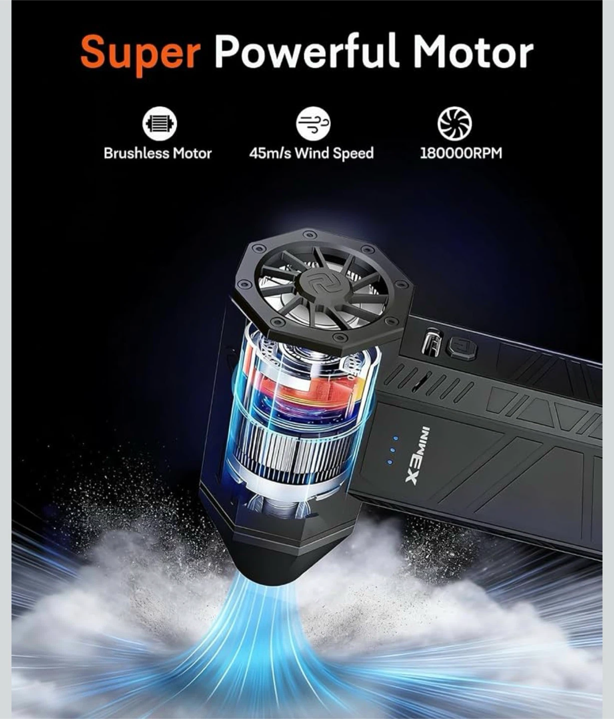 X3 Mini Violent Fan - Portable Electric Air Duster - photo 2
