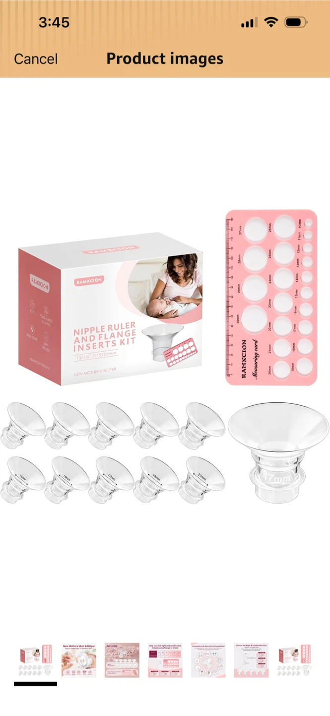 New-RAMXCION Nipple Ruler and Flange Inserts Kit