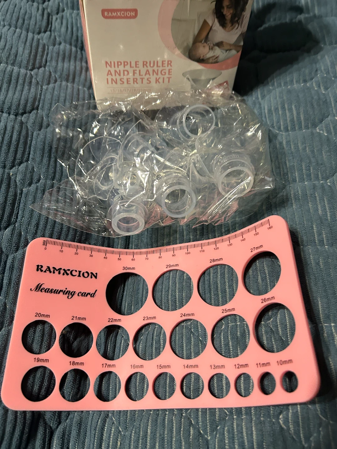 New-RAMXCION Nipple Ruler and Flange Inserts Kit - photo 2