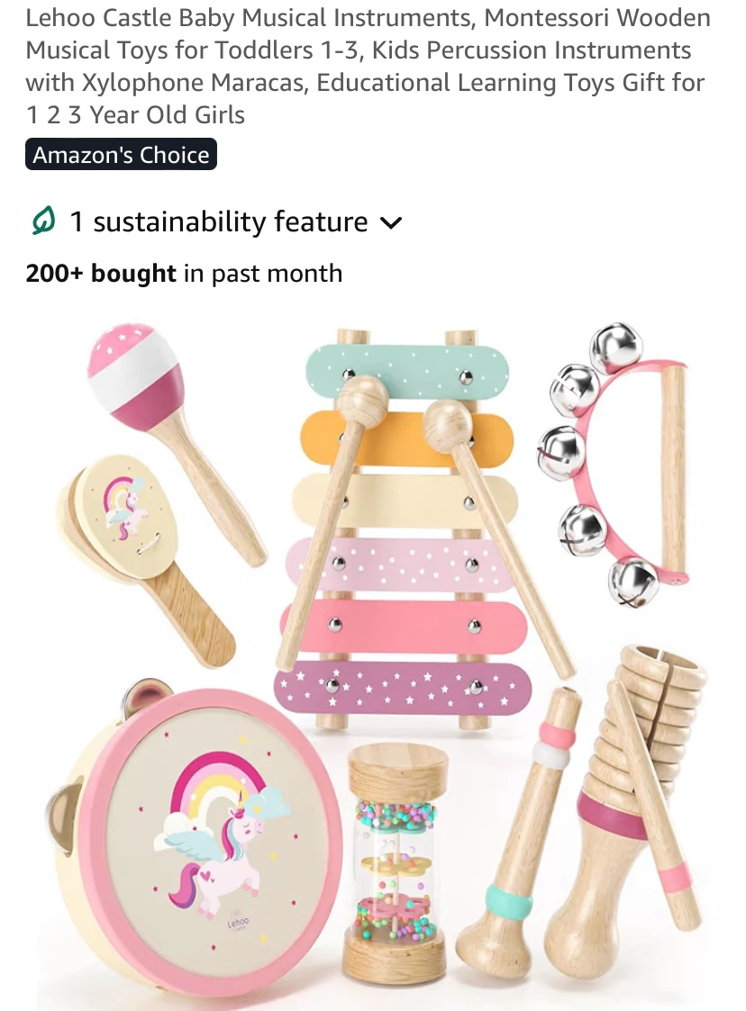 New Montessori Wooden Musical Instrument Set