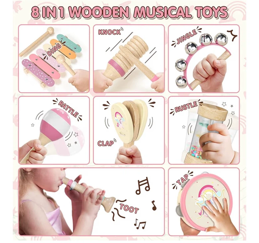 New Montessori Wooden Musical Instrument Set - photo 2