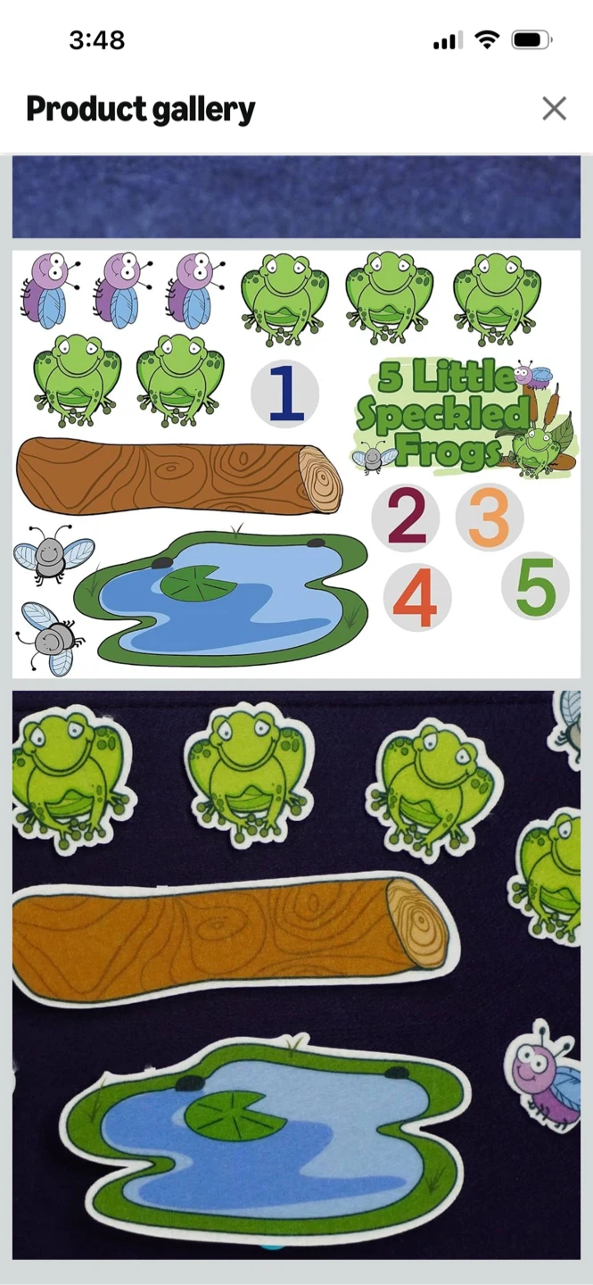 New-Five Little Speckled Frogs Felt Flannel Board Story Set