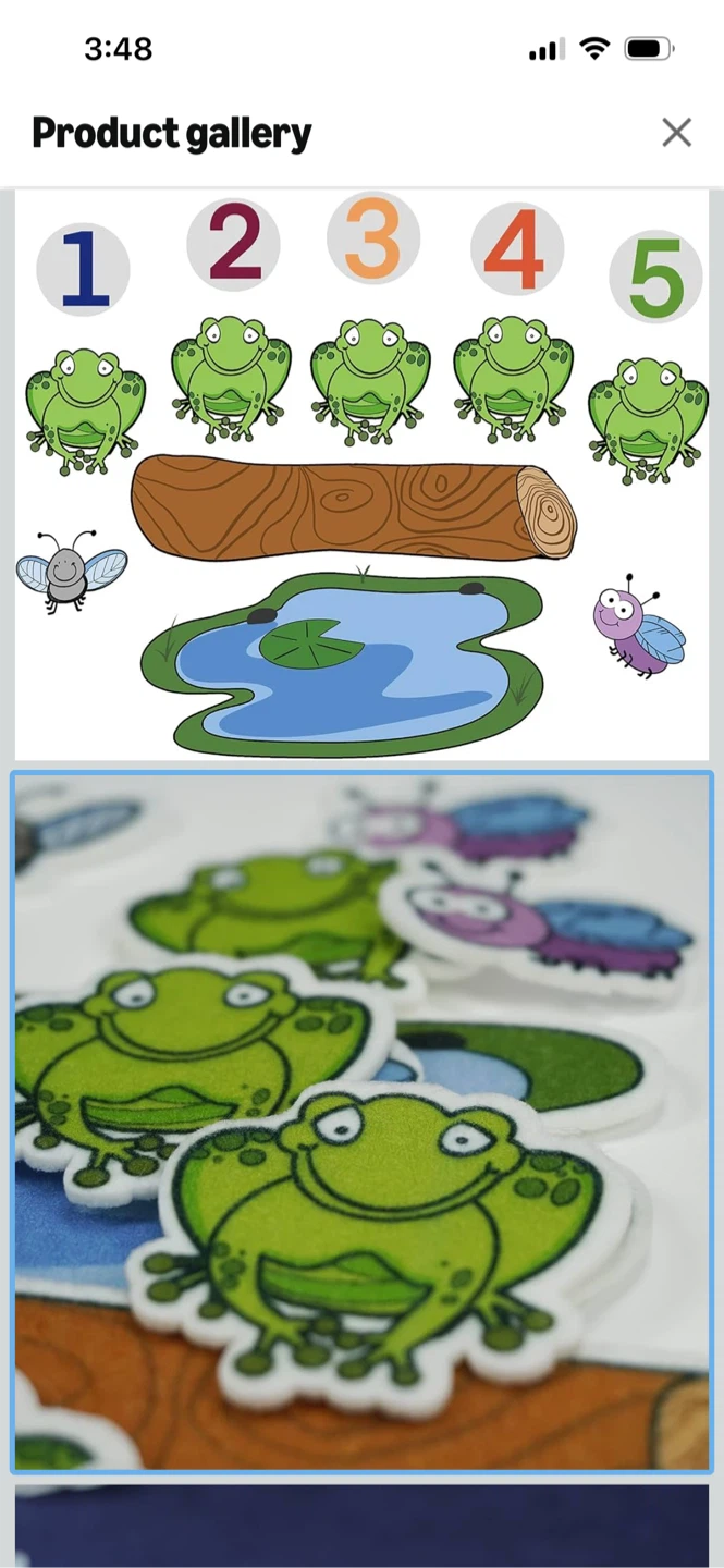 New-Five Little Speckled Frogs Felt Flannel Board Story Set - photo 2
