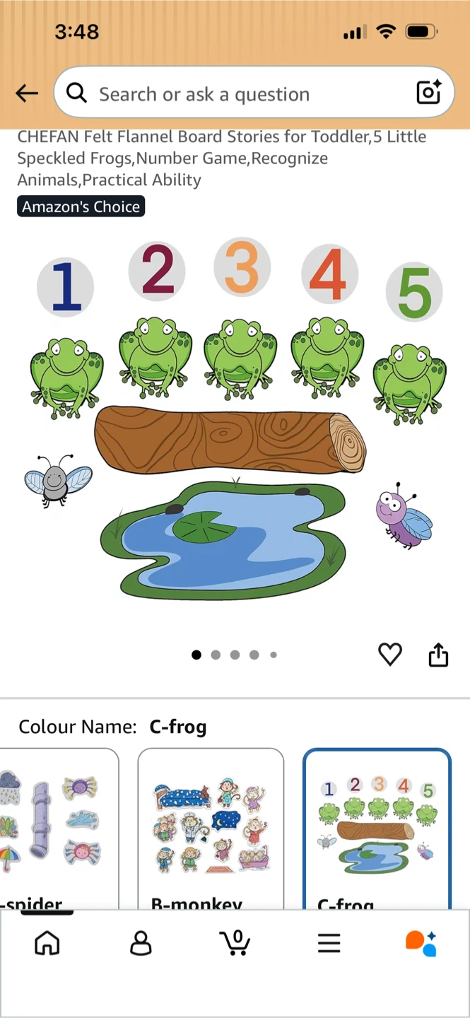 New-Five Little Speckled Frogs Felt Flannel Board Story Set - photo 3