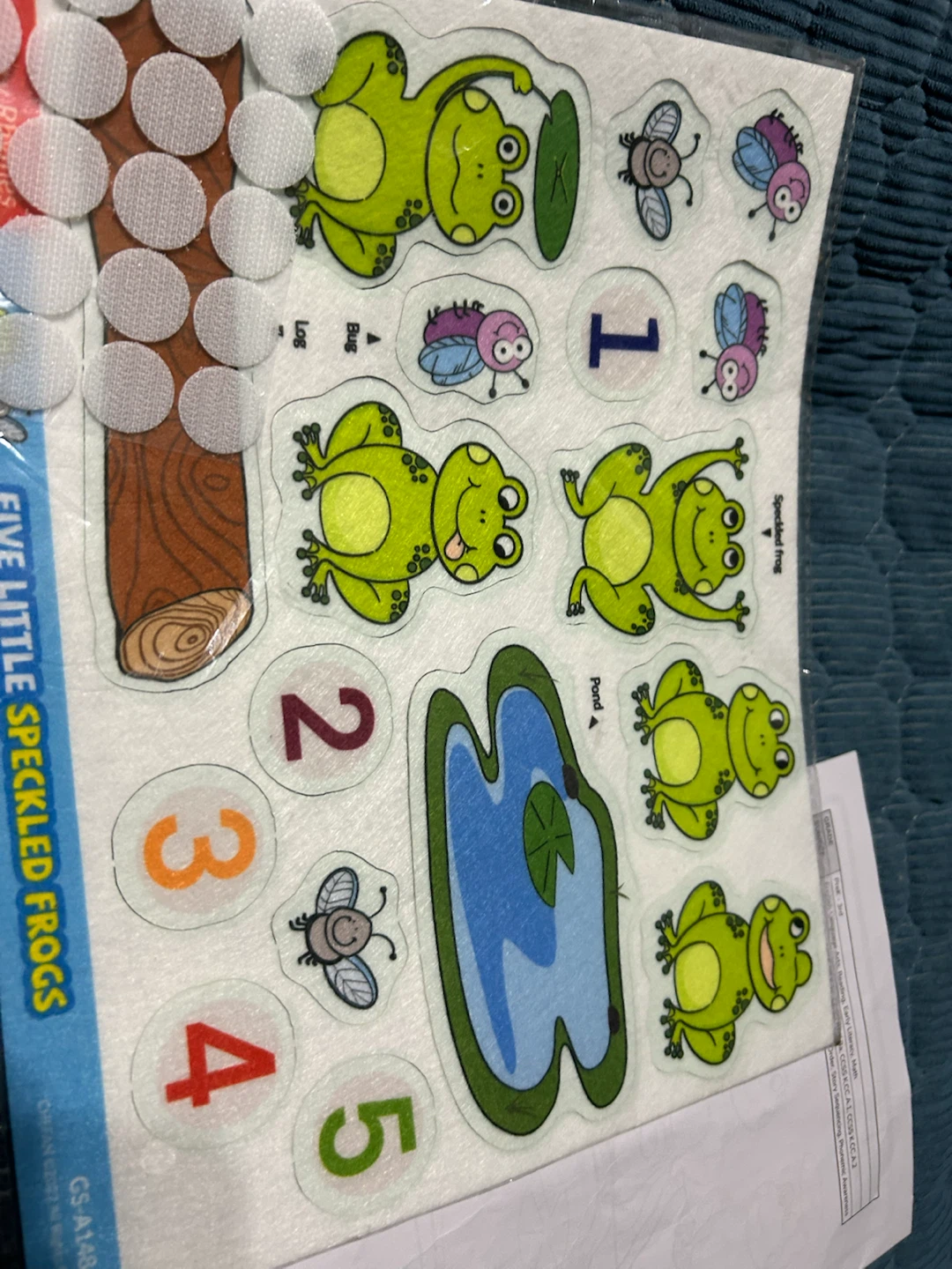 New-Five Little Speckled Frogs Felt Flannel Board Story Set - photo 4