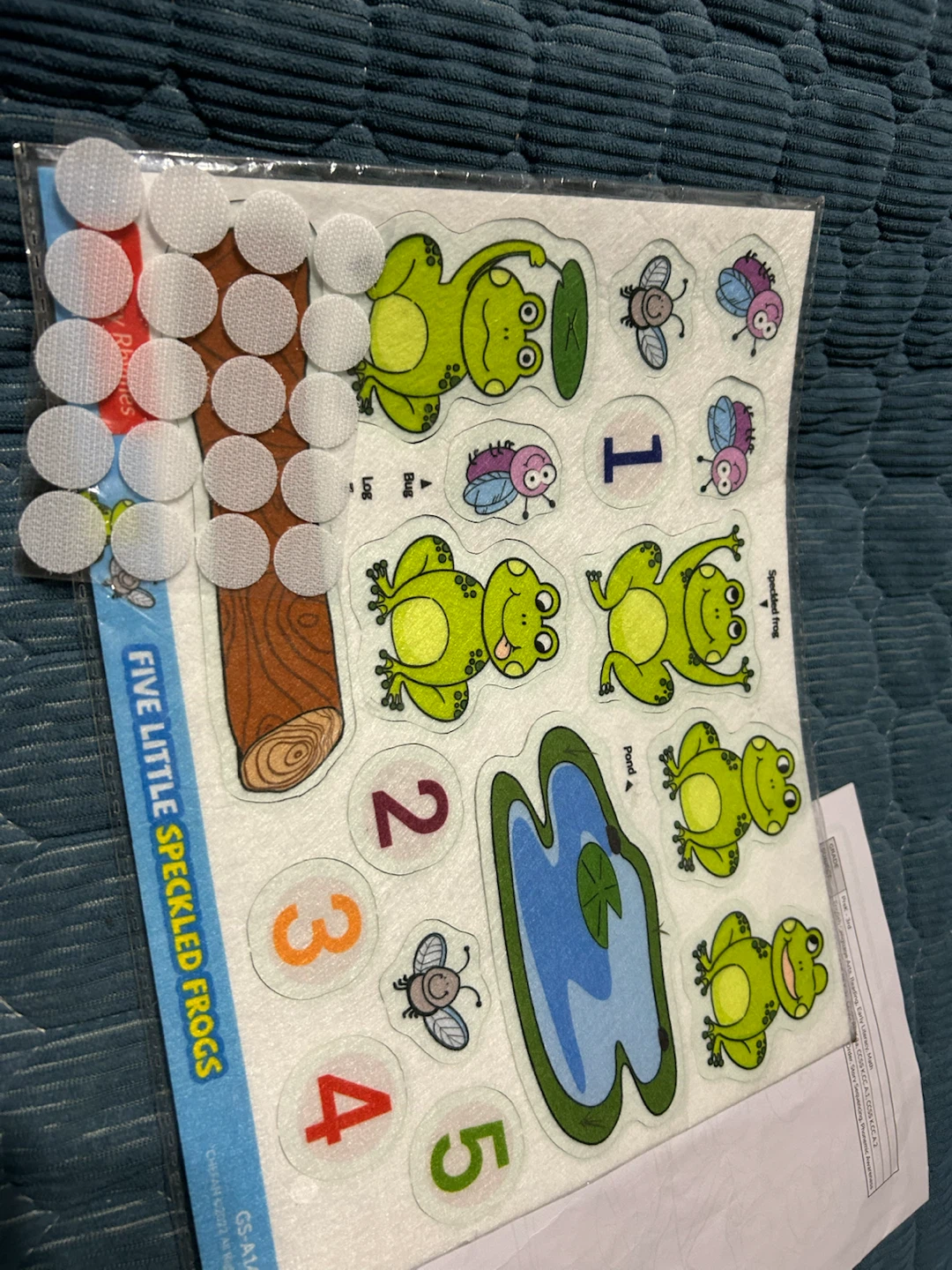 New-Five Little Speckled Frogs Felt Flannel Board Story Set - photo 5