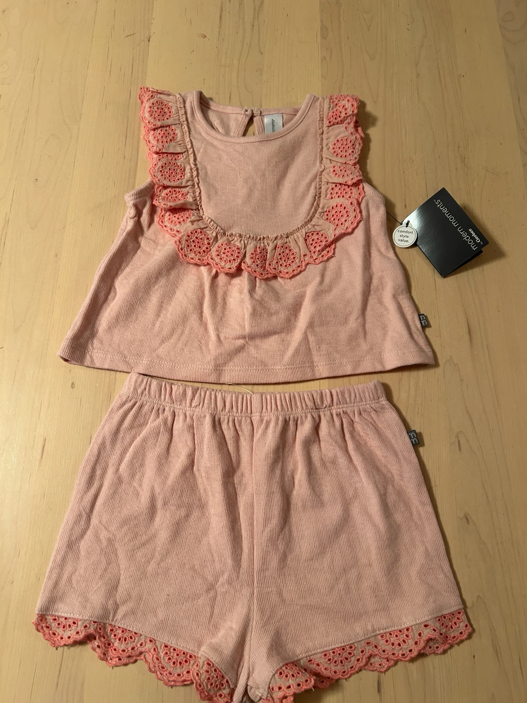 Modern Moments Pink Ruffle Shorts Set