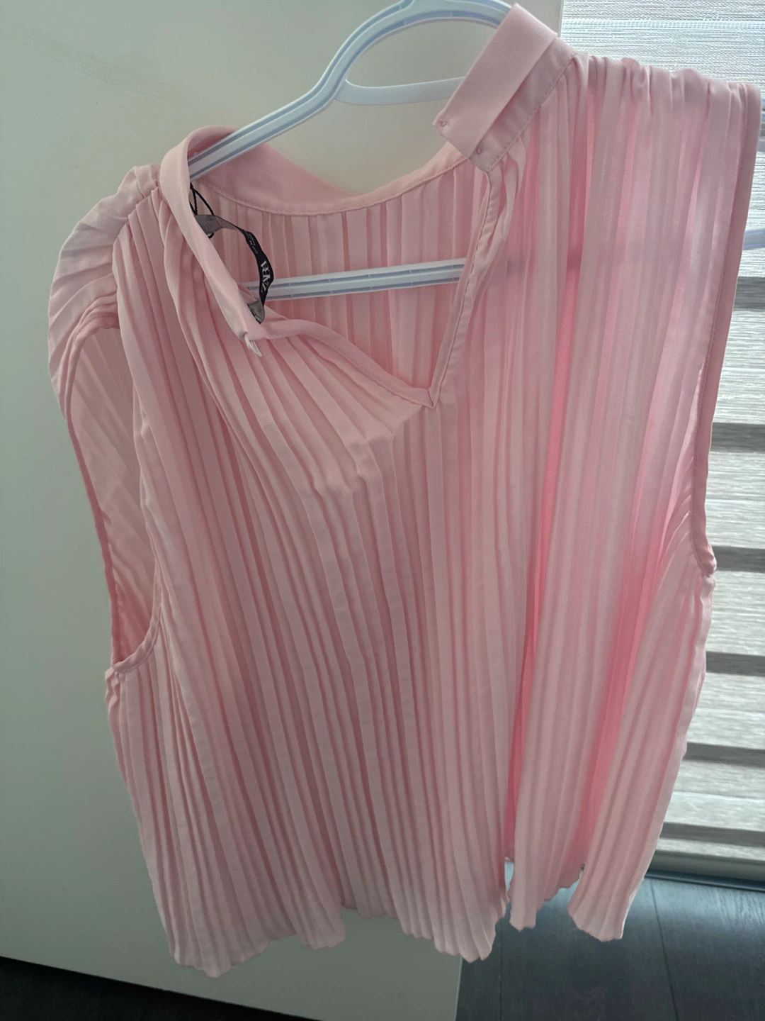 Pink Pleated Sleeveless Top - photo 3