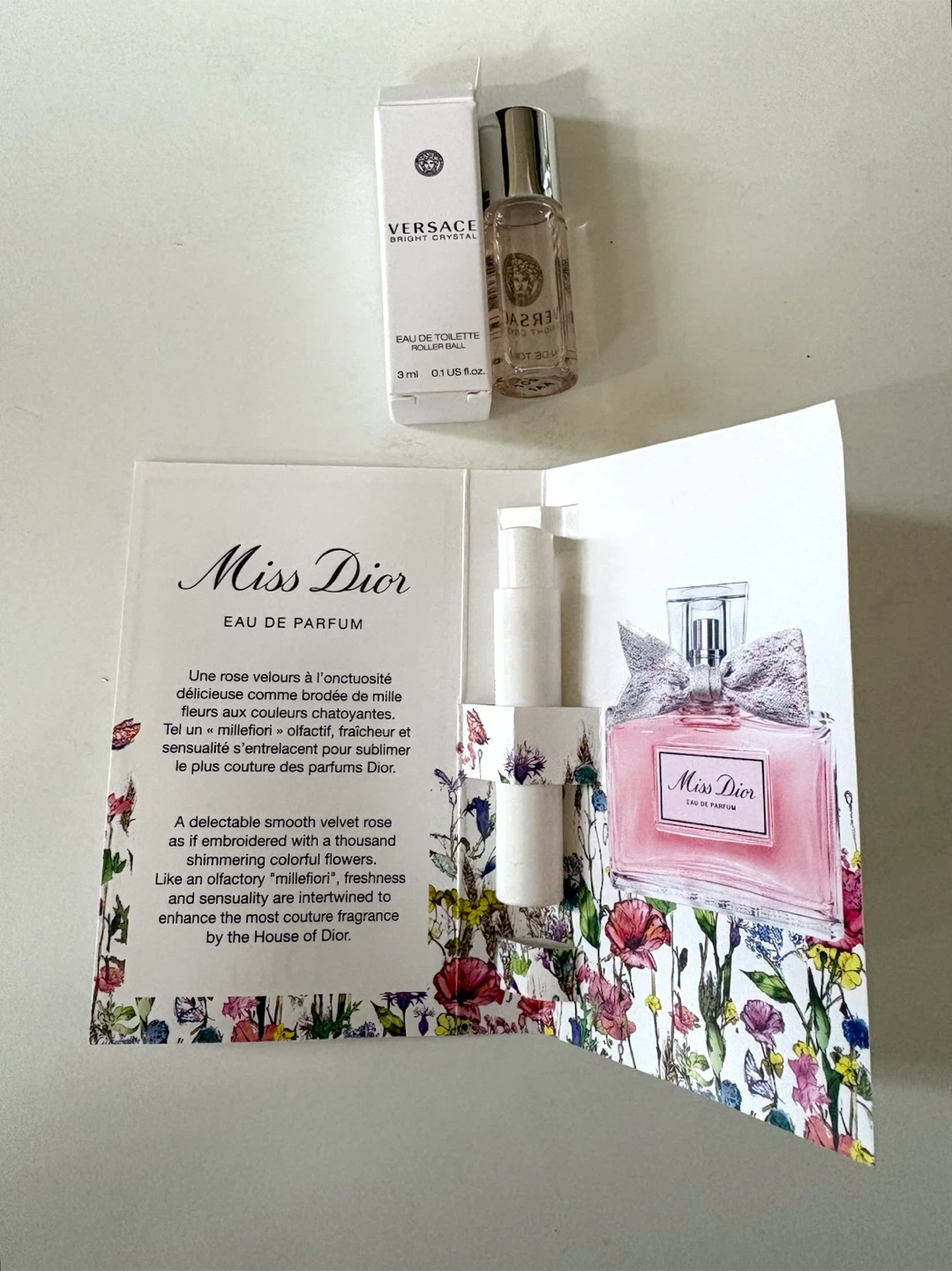 Versace Bright Crystal & Miss Dior Eau de Parfum Sample Set
